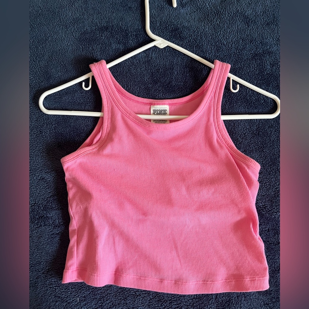 VS Pink cropped tank top